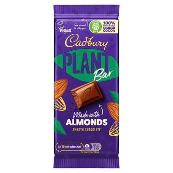 Cadbury Plant Bar Almonds Smooth Chocolate 90g