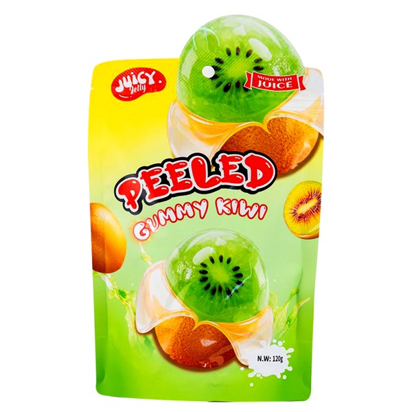 Juicy Jelly Peeled Gummy Kiwi 120g single retail item