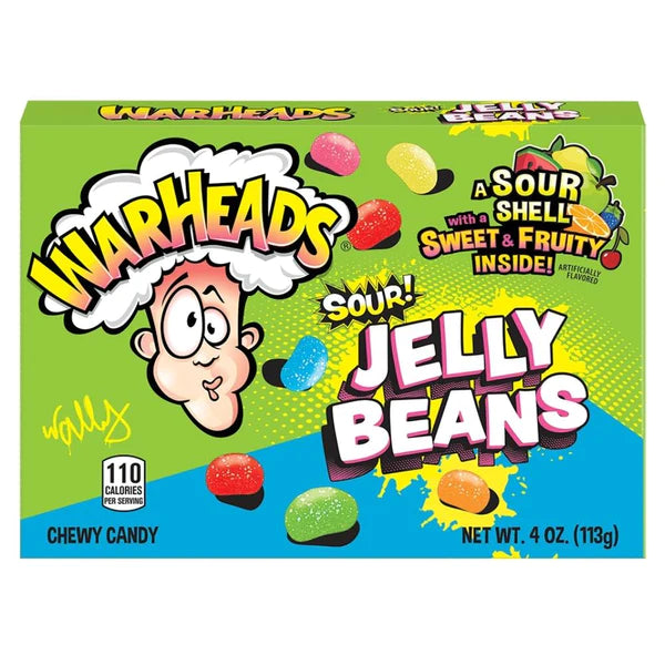Warheads Sour Jelly Beans 4 Oz
