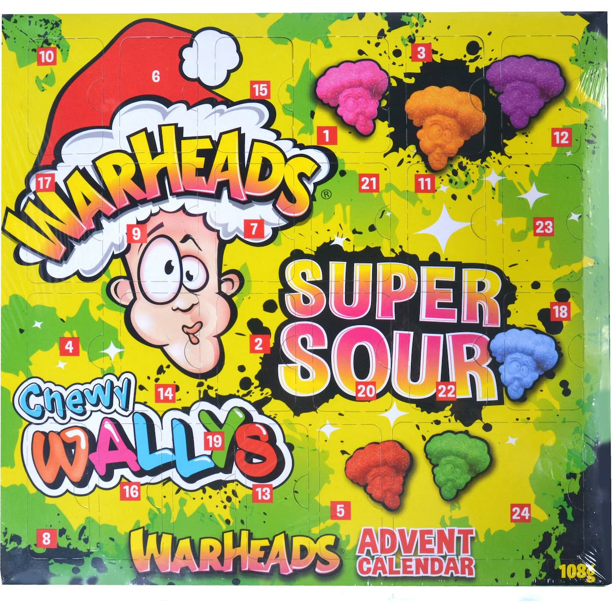 Warheads Super Sour Advent Calendar 108g