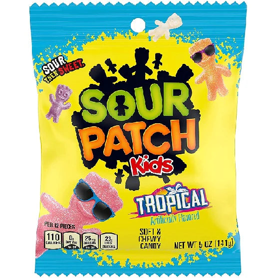 Sour Patch Kids Tropical Soft & Chewy Candy 141g