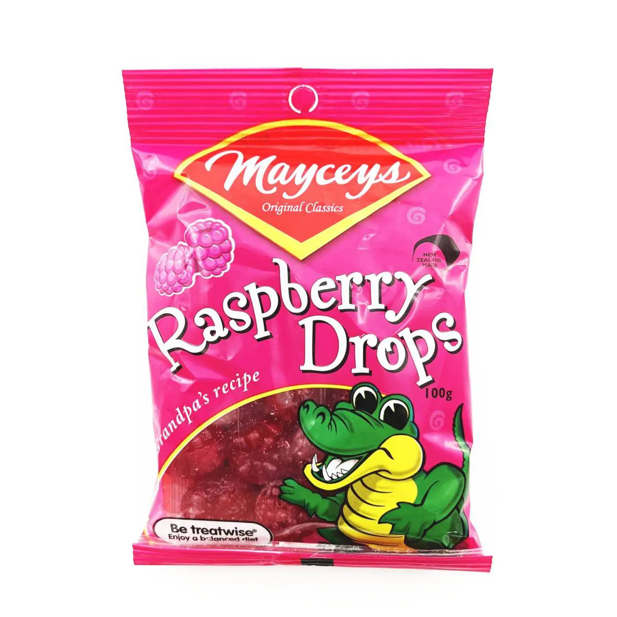 Mayceys Raspberry Drops 100 g