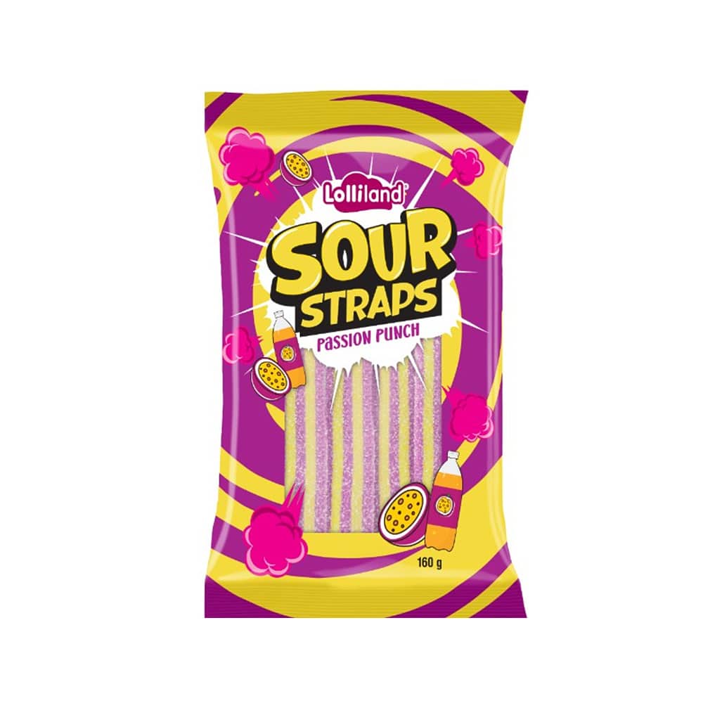 Lollinauts Sour Straps Passion Punch 160g