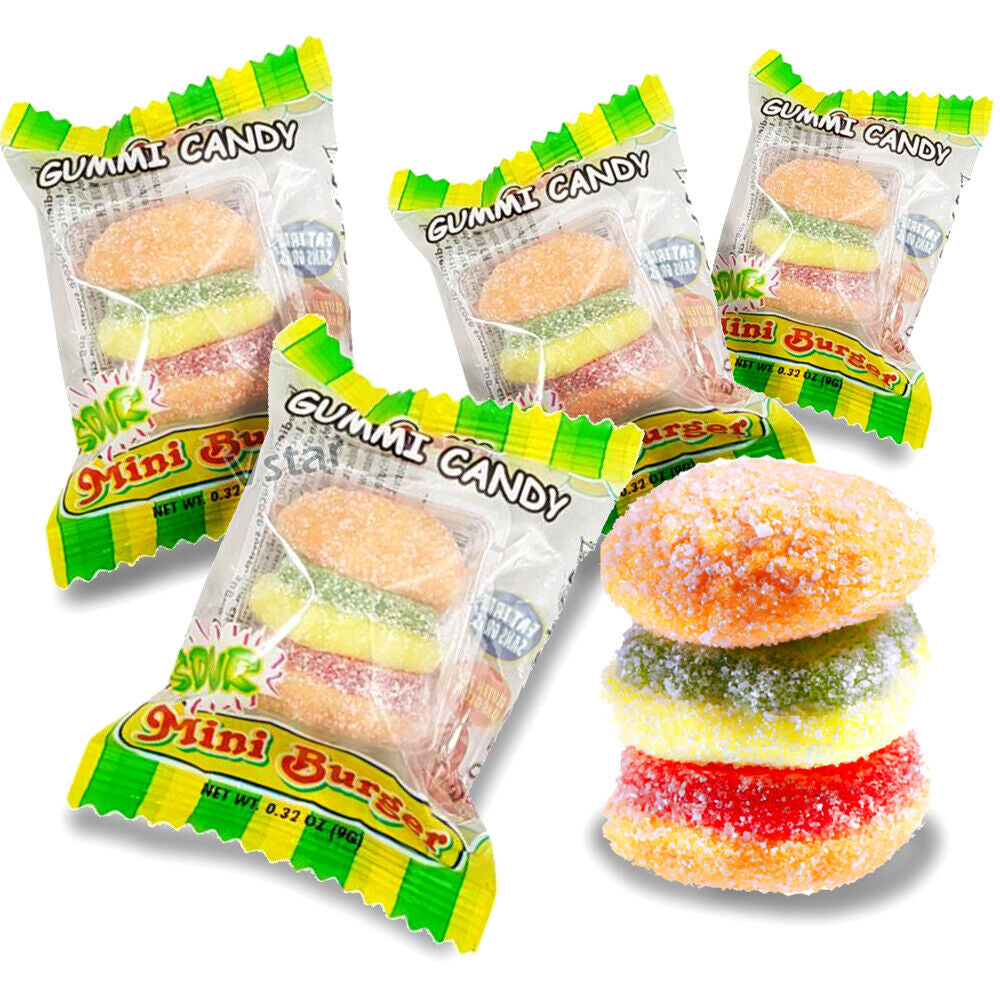 Efrutti Sour Mini Burger Gummy Candy 9g