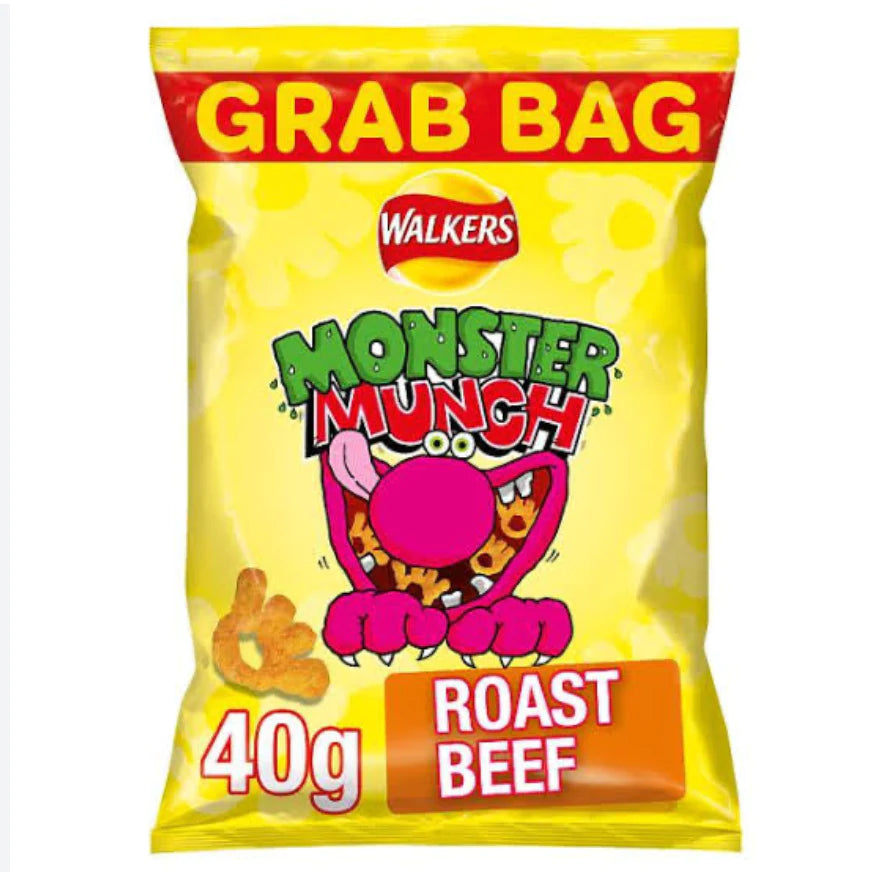 Walker Monster Munch Roast Beef 40g