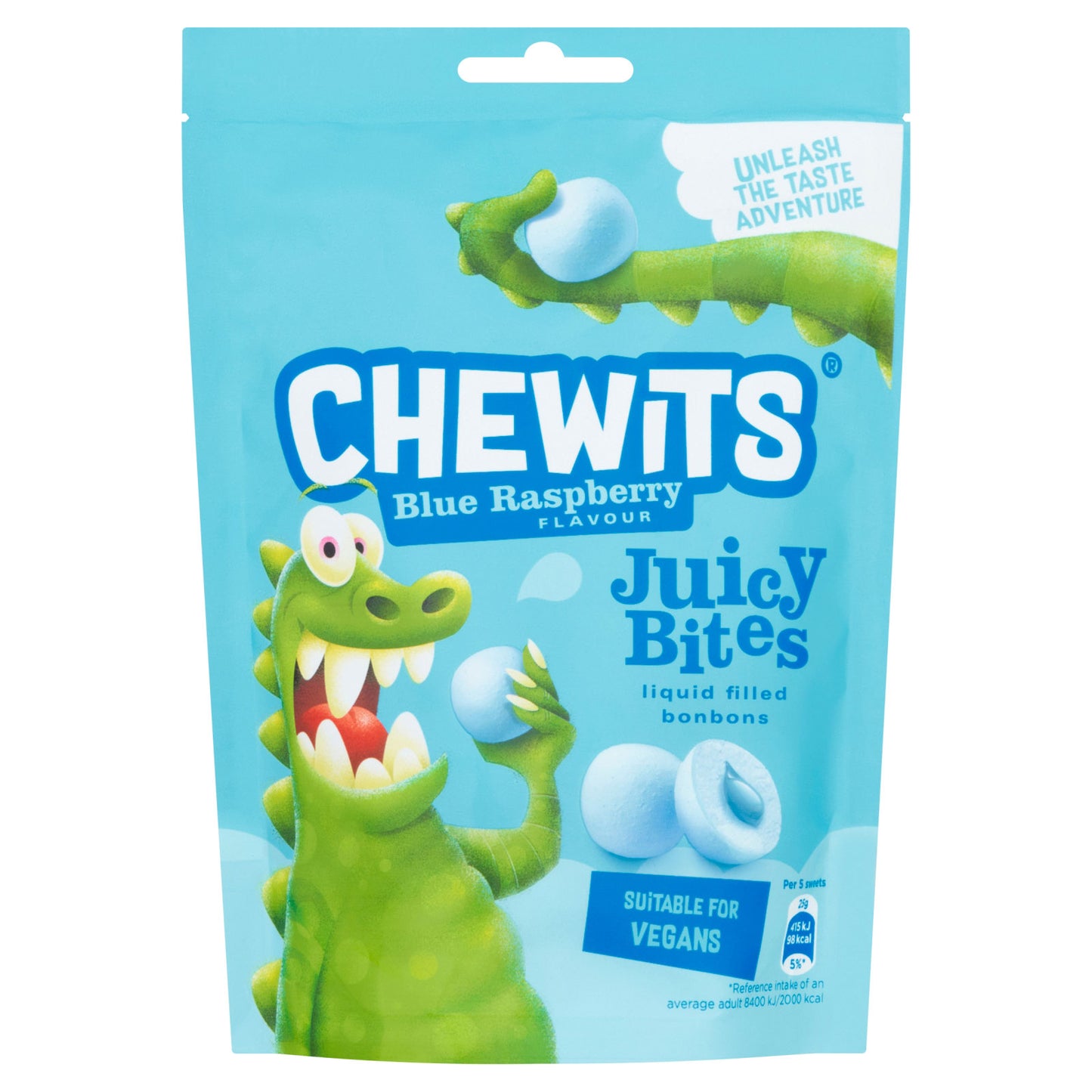 UK Chewits Blue Raspberry Juicy Bites 115g