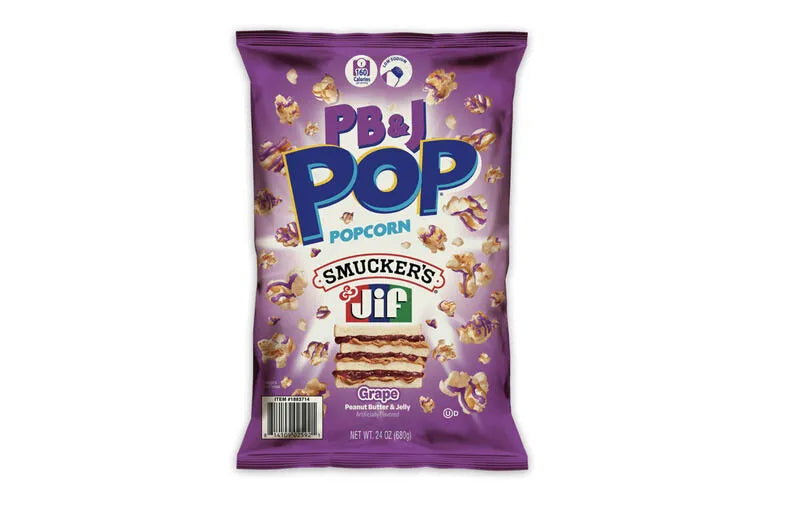 US PB&J Pop Popcorn Smuckers’ Grape 149g