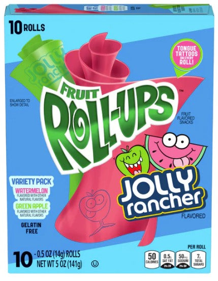 Jolly Rancher flavoured Fruit Roll-Ups 5 Oz