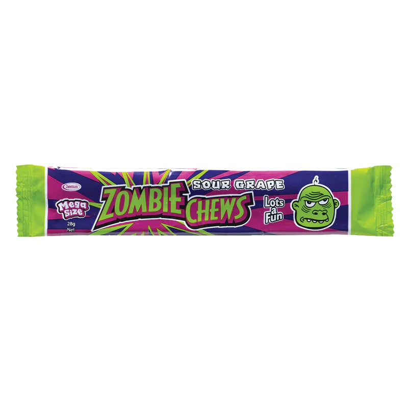Zombie Chews Sour Grape Mega Size 28g
