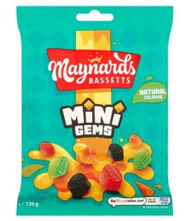 Maynards Bassetts Mini Gems 130g