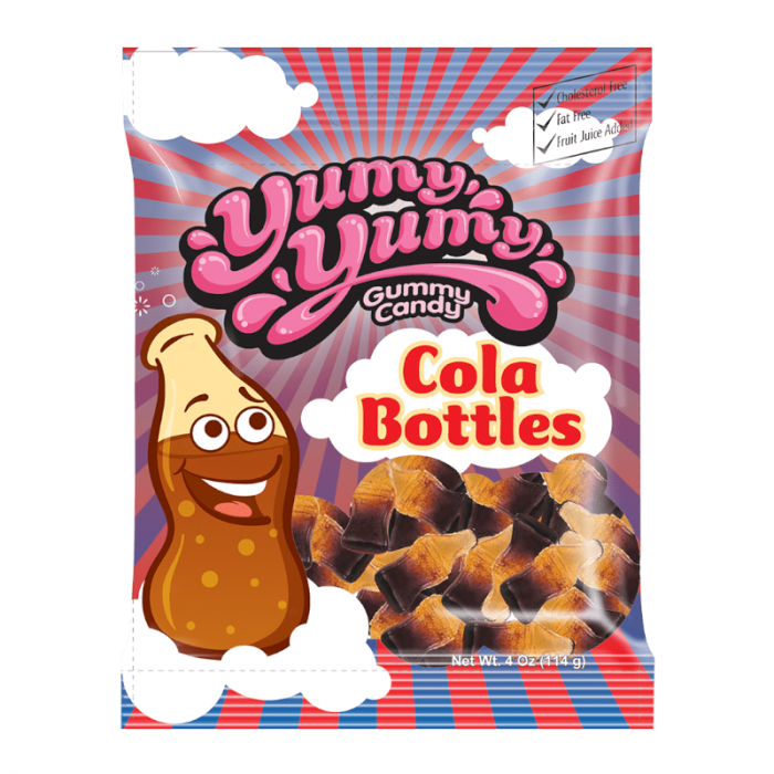 Yumy Yumy Gummy Candy Cola Bottles 4Oz