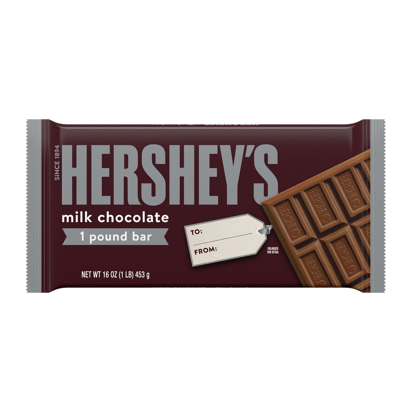 Hershey’s milk chocolate 1 pound bar 16oz