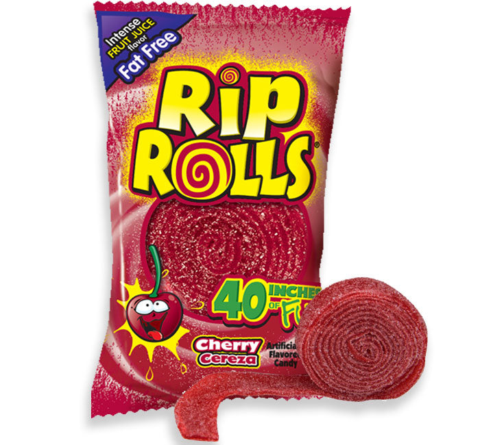 Rip Rolls Cherry 1.4Oz