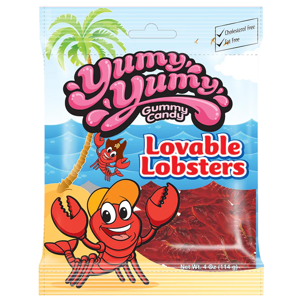 Yumy Yumy Gummy Candy Lovable Lobsters 4Oz