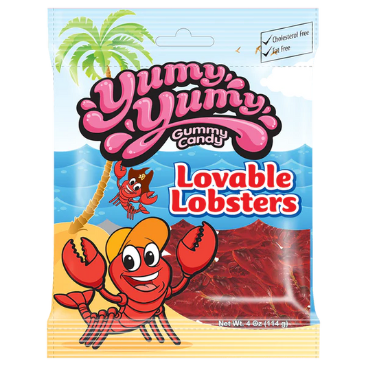 Yumy Yumy Gummy Candy Lovable Lobsters 4Oz