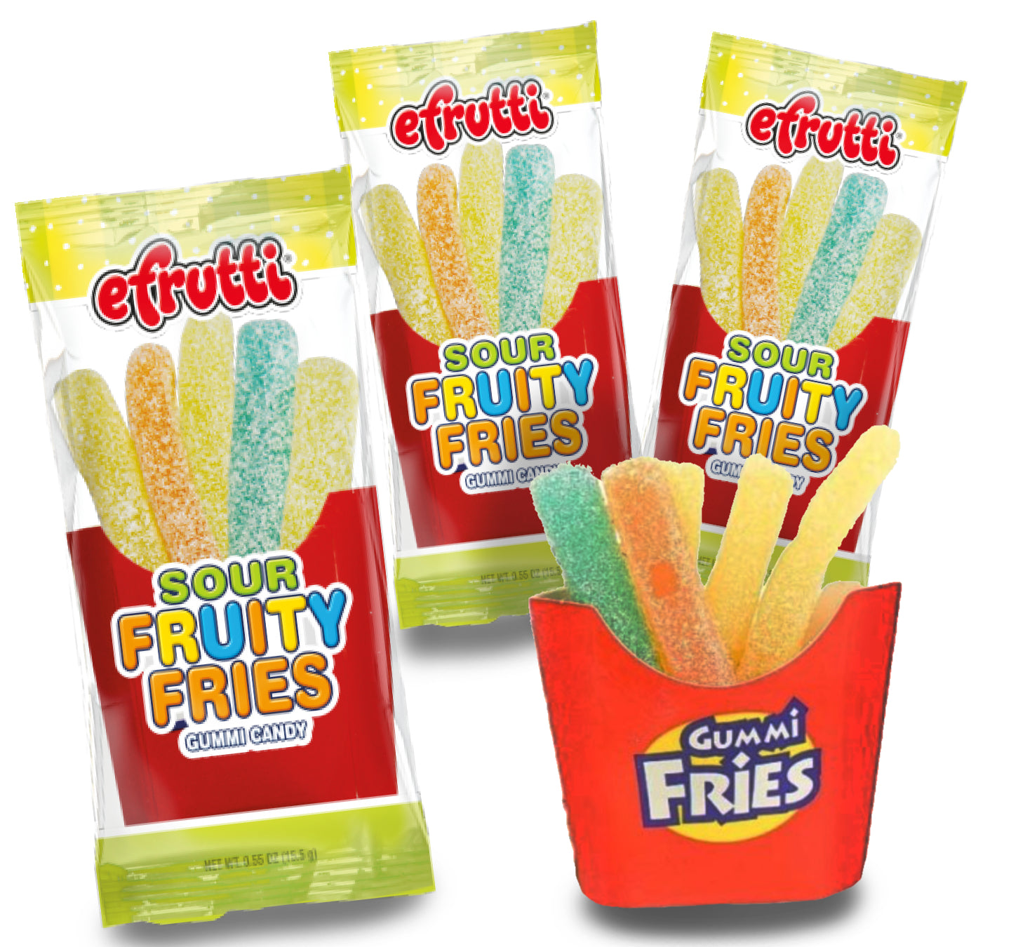 Efrutti Sour Fruity Fries Gummy Candy 15.5g