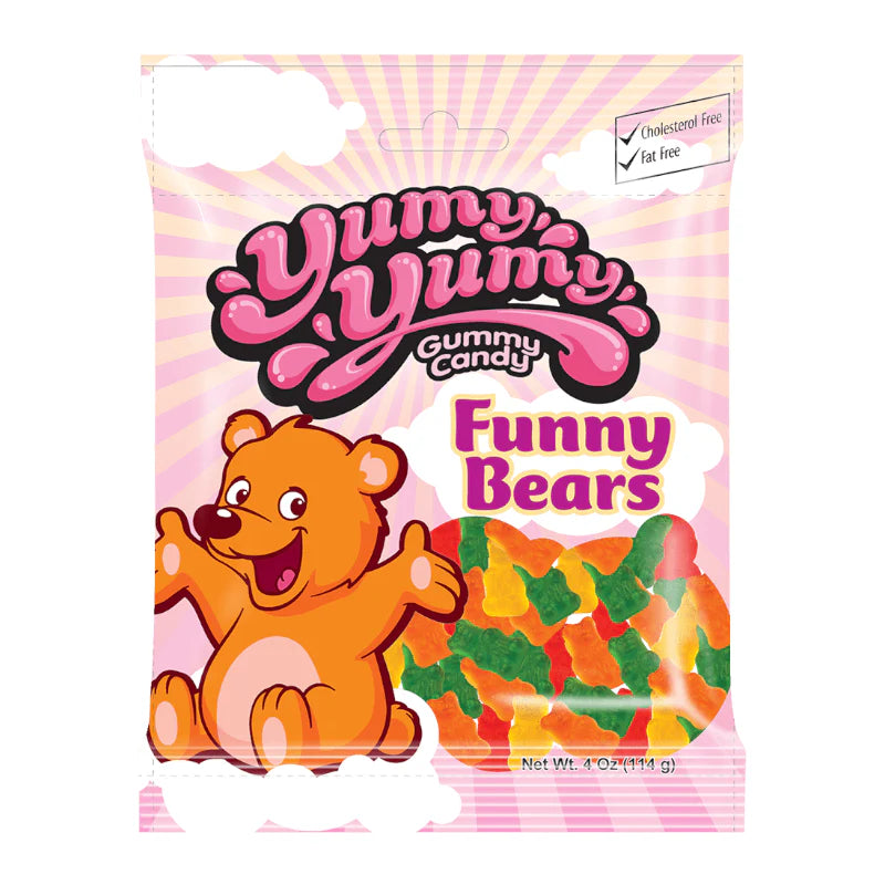 Yumy Yumy Gummy Candy Funny Bears 4Oz