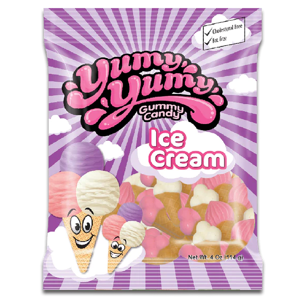 Yumy Yumy Gummy Candy Ice Cream 4Oz