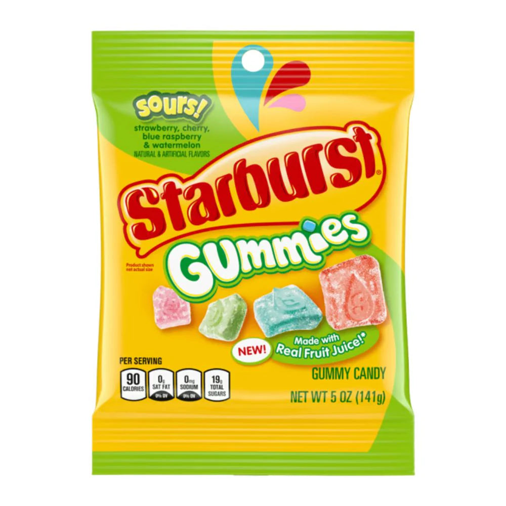 US Starburst Sours Gummies 141g
