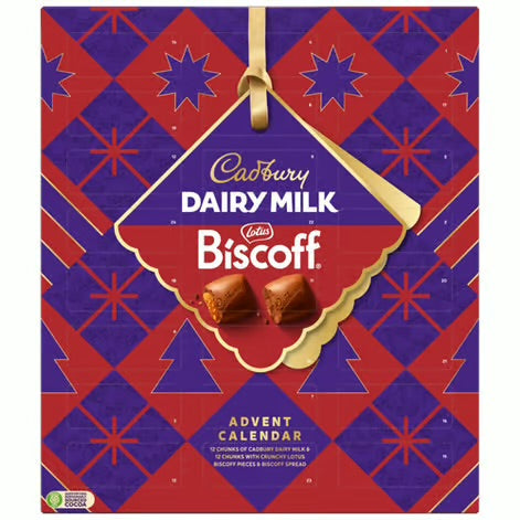 UK Cadbury Dairy Milk Lotus Biscoff Advent Calendar 236g