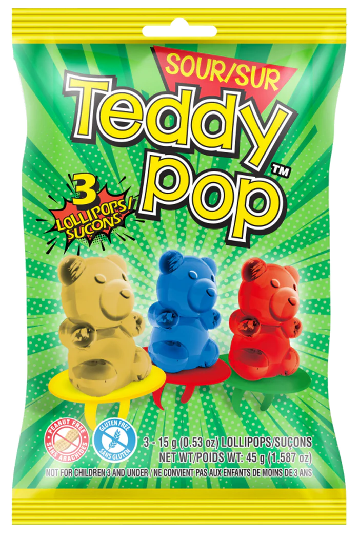 Sour Teddy Ring Lollipop 45g