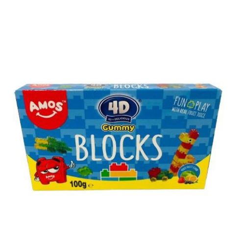 AMOS 4D Block Gummy 100g