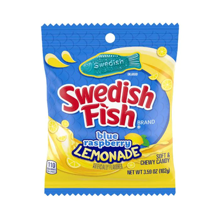 Swedish Fish Blue Raspberry Lemonade Soft & Chewy Candy 102g