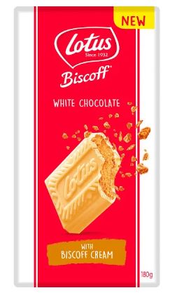 Lotus Biscoff White Chocolate With Biscoff Cream 180g