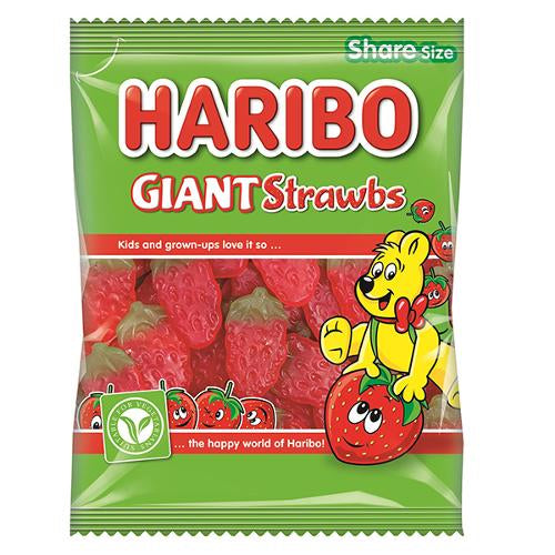 Haribo Giant Strawbs 160g