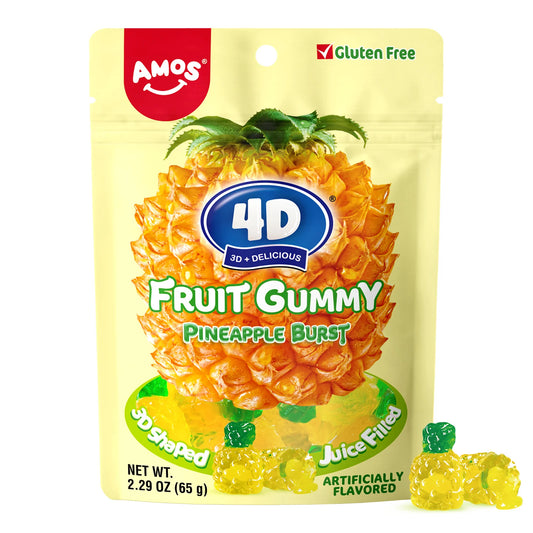 4D Fruit Gummy pineapple burst 6oz