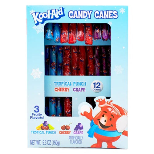Kool-Aid Candy Canes 3 fruity flavoured 5.3oz (BBD:-15/6/25)
