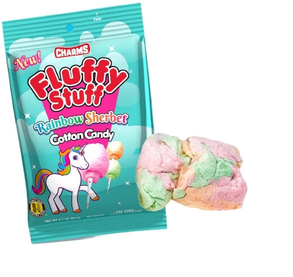 Charms Fluffy Stuff Rainbow Sherbet Cotton Candy 60g