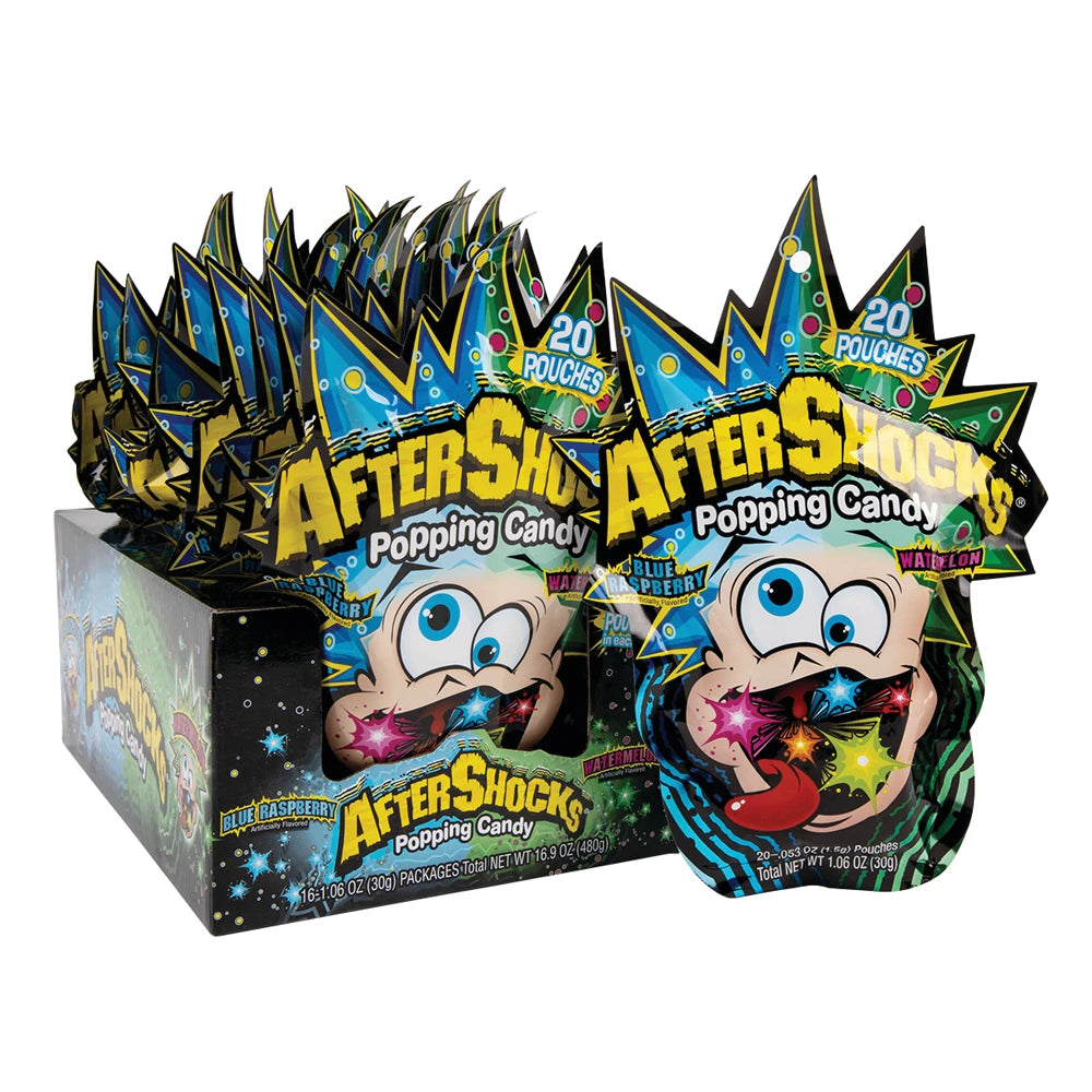 Aftershocks Popping Candy Blue Raspberry and Watermelon 30g