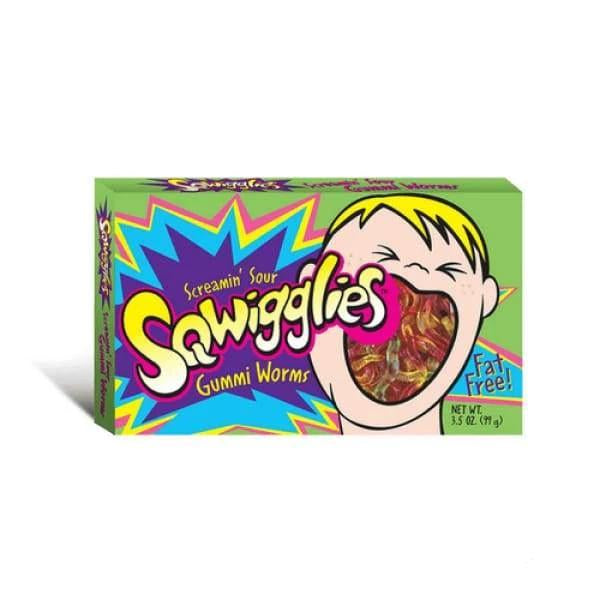 Sqwigglies Screamin' Sour Gummy Worms 3.5Oz