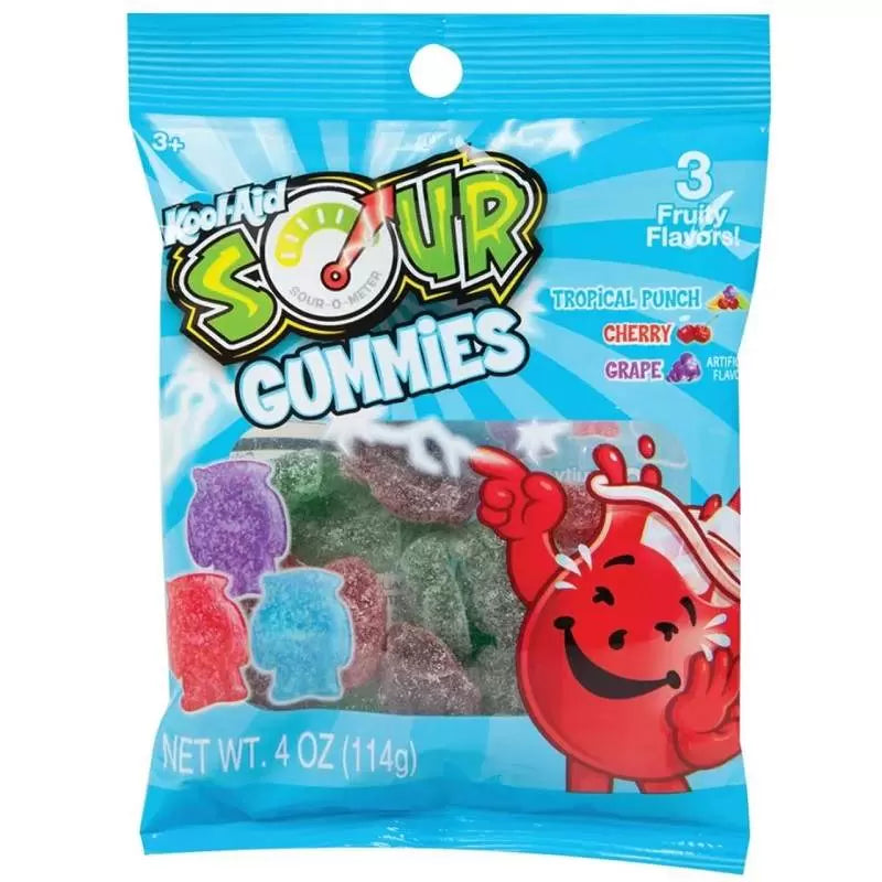 Kool-Aid Sour Gummies 3 Fruity Flavors! 114g