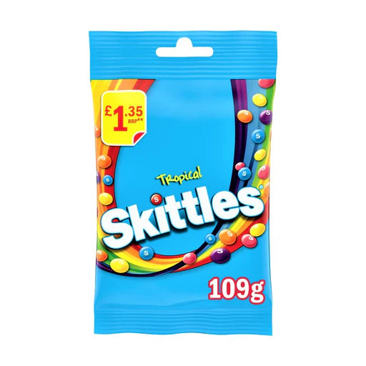 UK tropical skittles 109g