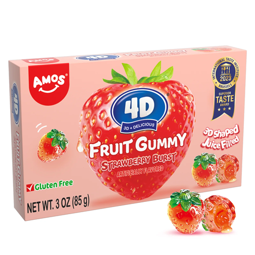 US 4D Fruit Gummy Strawberry Burst Theatre Box 85g