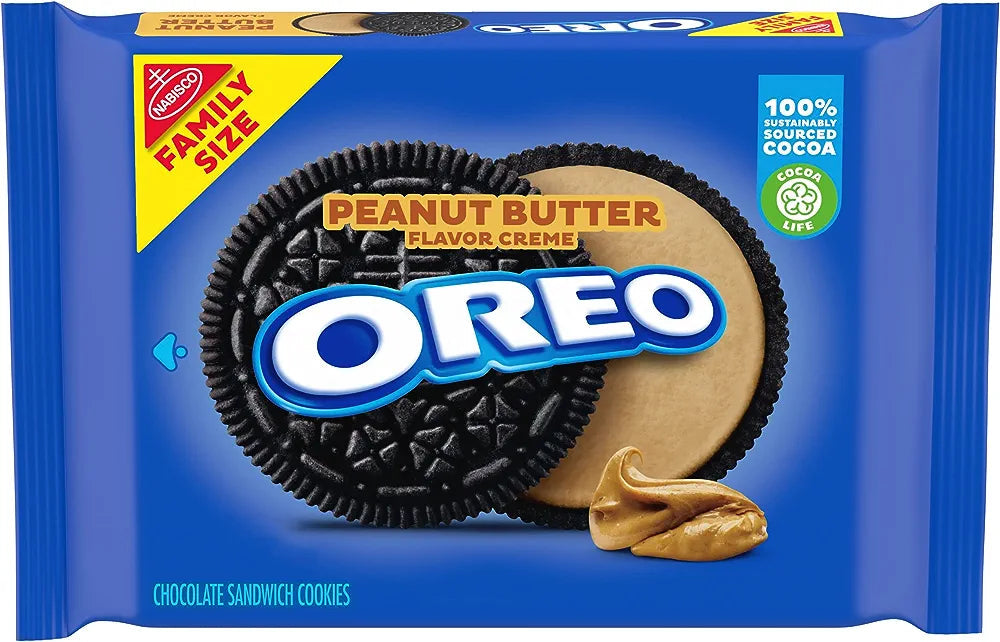 Oreo Peanut Butter Flavour Creme Family Size 482g