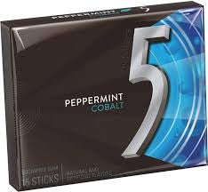 5 Peppermint Cobalt Sugarfree Gum 15 sticks