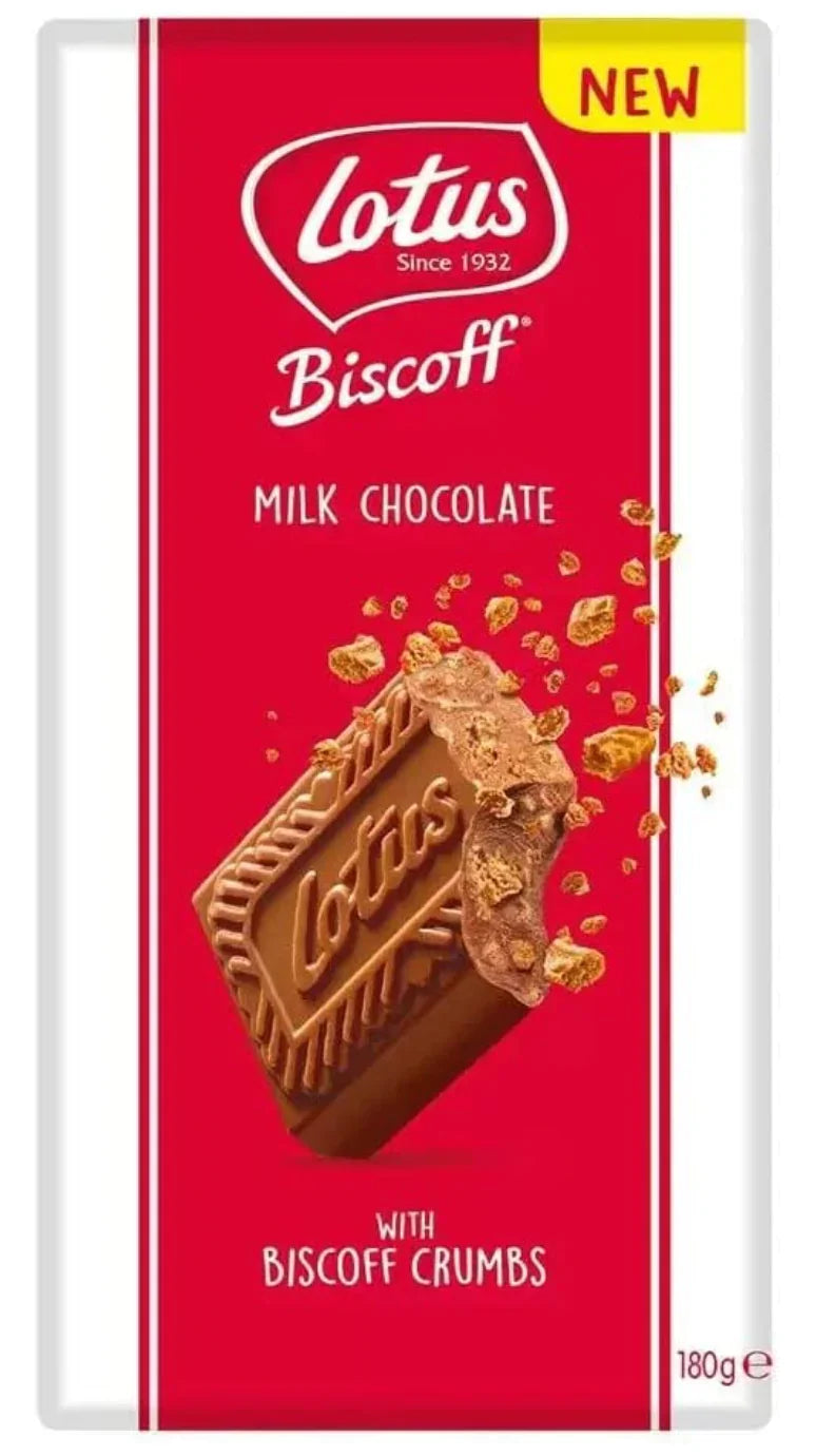 Lotus Biscoff Milk Chocolate with Biscoff Crumbs 180g