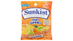 Sunkist Sour Citrus Fruit Gummies 100g