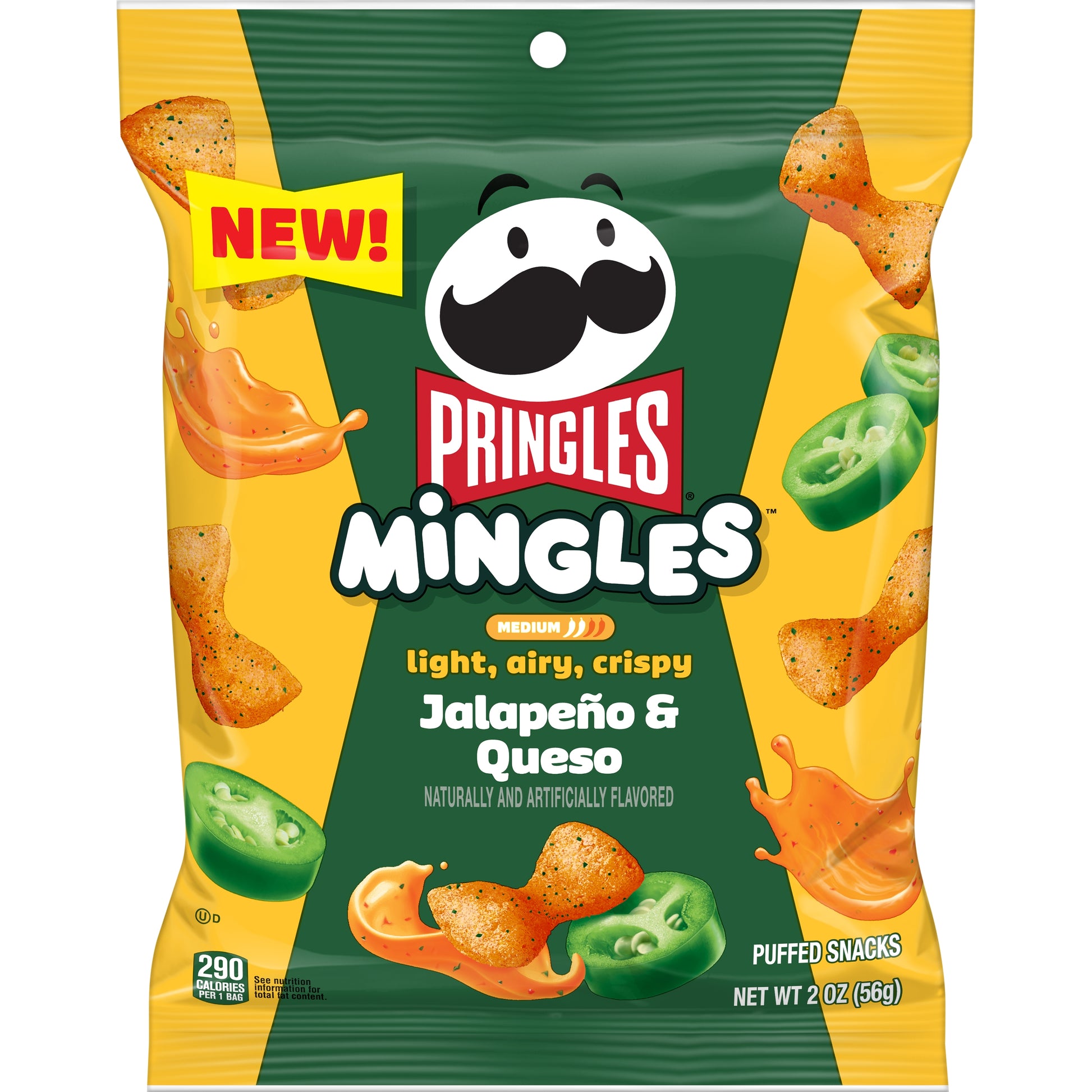 Pringles Mingles Jalapeno & Queso Puffed Snacks 56g