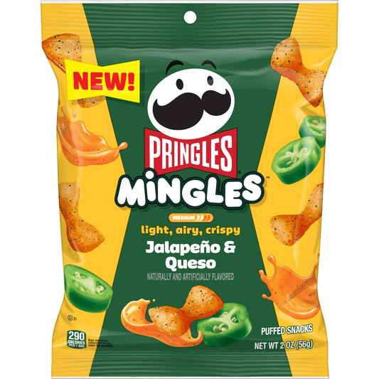 Pringles Mingles Jalapeno & Queso Puffed Snacks 56g