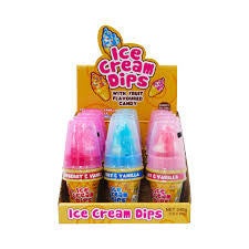 Ice Cream Dips With Fruit Flavoured Candy Blueberry & Cream 20g
