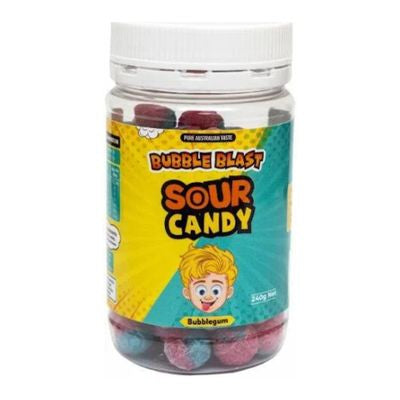 Bubble Blast Super Sour Candy Bubblegum 200g