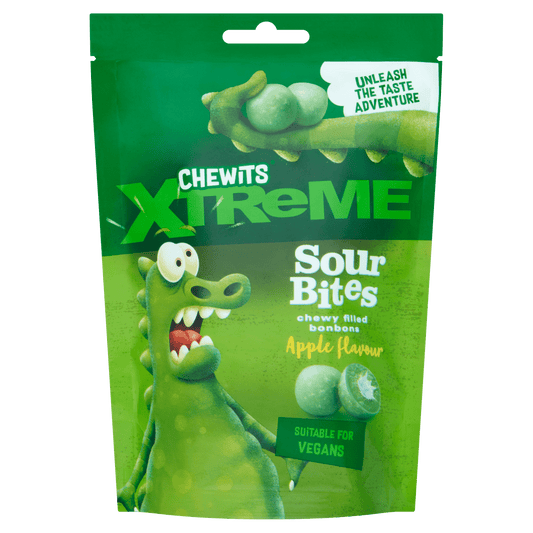 UK Chewits Xtreme Sour Bites Apple 115g
