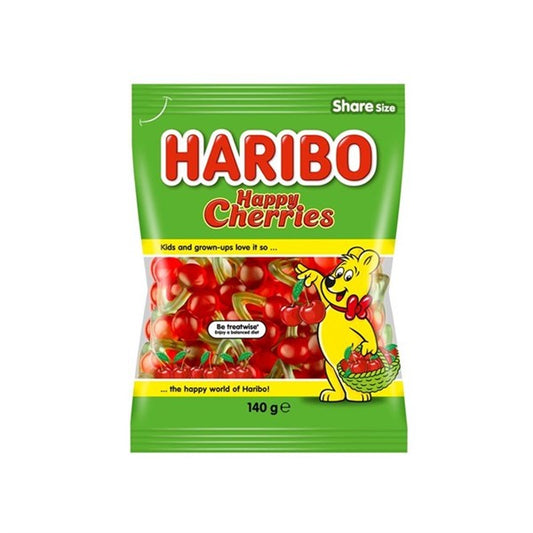 Haribo Happy Cherries 140g single retail bag
