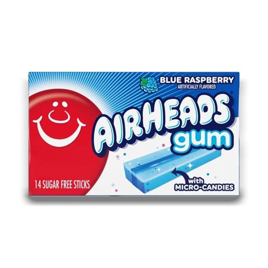 Airheads Gum Blue Raspberry 33g single retail item