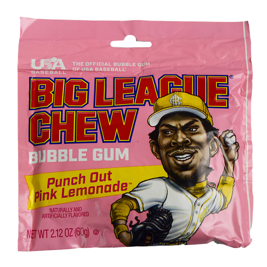 Big League Chew Pink Lemonade 60g single retail item