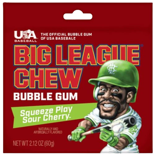Big League Chew Sour Cherry 60g single retail item